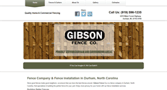 Desktop Screenshot of gibsonfence.com