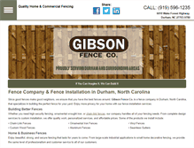 Tablet Screenshot of gibsonfence.com